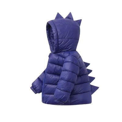 China Breathable Baby Boy Wear Hood Dino Girls Coat Filler Cotton Winter Outerwear Clothing Child Children Warm Jackets for sale