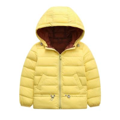 China 2021 Winter Kids Breathable Stripper Padded Jacket Kids Boys Coats Soft Thicken Hooded Solid Casual Baby Outwear for sale