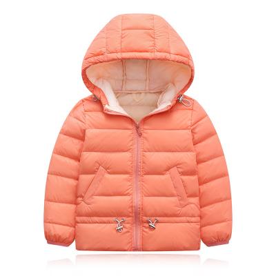 China 2021 sale white duck winter children coats baby casual hooded thin soft warm breathable solid color down jacket outwear for sale