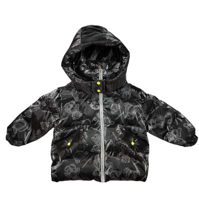 China 2021 Breathable Children Goose Down Jacket Winter Bubble Printed Finish Coats Bright Stripper Down Coat Little Girl Jackets for sale