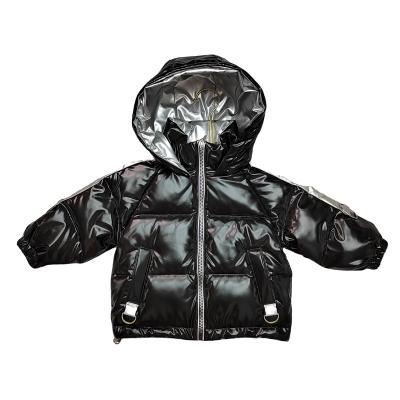 China 2021 Winter Kids Duck Down Puffer Coat Boys Parka Breathable Nylon Shiny Loose Casual Warm Outerwear for sale