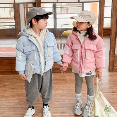 China Wholesale casual windproof hooded zipper kids coat casual warm babies child outwear for 2-8 years old for sale