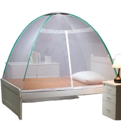 China Beautiful And Cheap Insecticide Treated Polyester Self Prop Plastic Steel Mosquito Net Tent for sale