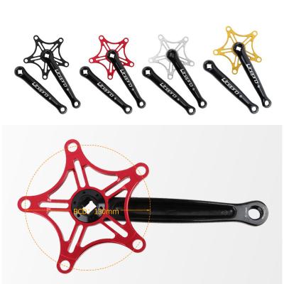 China BCD BMX Aluminum Alloy Bicycle Crank BMX Folding Bike Crank Crankset 130mm Parts Red/Black/Silver/Golden Bike for sale