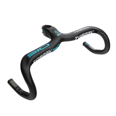 China Road Bikes Carbon Fiber Bicycle Handlebar Full Stem Integrated Bar 400/420/440mm Bent Bike Parts for sale