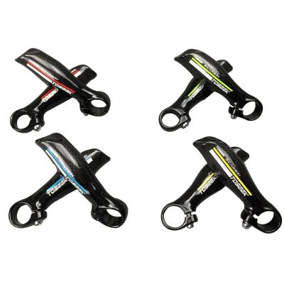 China TOSEEK Mountain Bikes Bike Bar Ends Mountain Bike Bar Ends Small Auxiliary Handlebar Ends 22.2mm Carbon Fiber 3k Bike Parts for sale