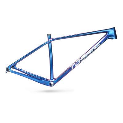 China 15/17/19 inch full mountain bikes TOSEEK blue purple gradient 15/17/19 inch bike parts carbon frame mountain bike carbon mtb frame 26/27.5/29er for sale