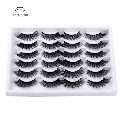 China Natural Curl 12 Pairs 3d Eye LashesPackaging Full Strip Lashes Wholesale Eyelash Packaging Slide Eyelash Box for sale