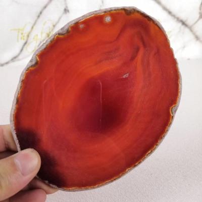 China China Wholesale Polished Natural Red Agate Geode Stone Slice For Decoration for sale