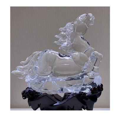 China China natural high quality transparent handmade quartz horse for sale for sale