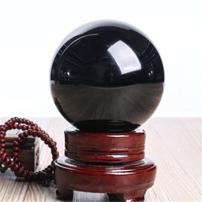 China Wholesale Obsidian Green Scry Ball Divination Obsidian Green Gift China Acrobatics Black Obsidian Sphere for sale