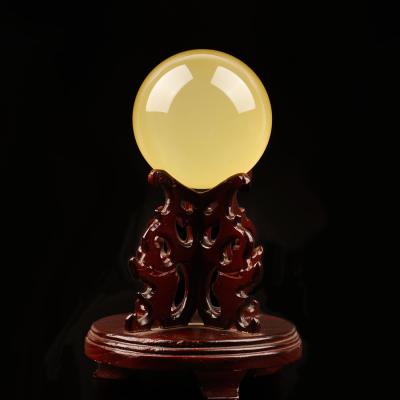 China China Wholesale Photographic Silver Drawing Crystal Ball Magic Yellow Meaning Citrine Quartz Crystal Sphere for sale