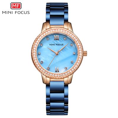 China Stylish unique chronograph design cheap cost different colors Japan movt analog ladies watch wrist watch with PC21 movement battery for sale