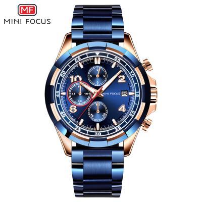 China New Fashion Style Chronograph Nice Brand OEM Steel Band Men Wristwatches Alloy Case In Shenzhen Factory for sale