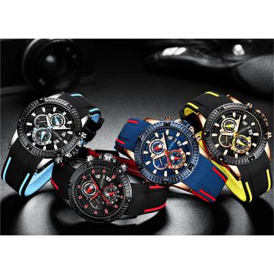 China Chronograph Mini Focus OEM Customized Logo Silicon Band Men Wristwatch With Japan Movement for sale