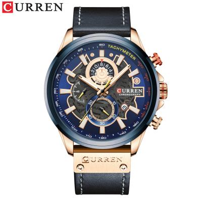 China Hot Selling Chronograph Men's Watches CURREN 8380 Fashionable Classic Business Quartz Chronograph Stainless Steel Men Watch OEM for sale