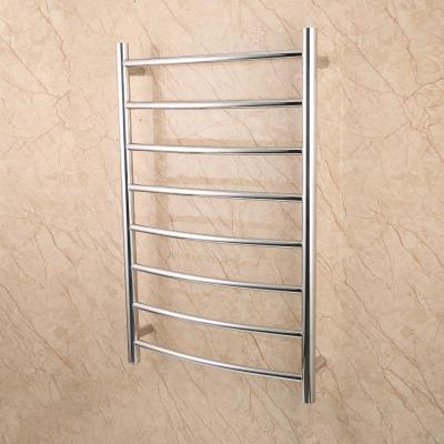 China Wall Mounted Electric Towel Heater Mirror Polish Heated Towel Rail For Bathroom for sale