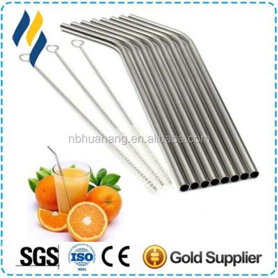 China Food Grade Sustainable Stee Stainless Drinking Straws, 18/8 Stainless Steel Straws, Straight Bent Stainless Steel Straws for sale