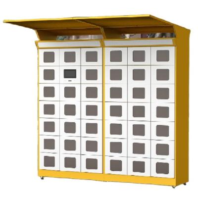 China Office Home Bank Hotel Smart Food Delivery Heated Pickup Locker / Smart Click and Collect Cabinet with 24 Doors for sale