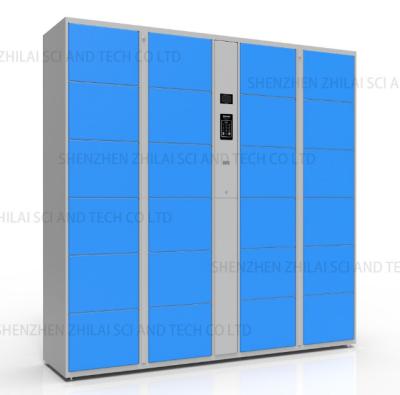 China Smart Storage Barcode Luggage Cabinet Supermarket Metal Electronic Locker For School Student Gym Laundry Beach for sale