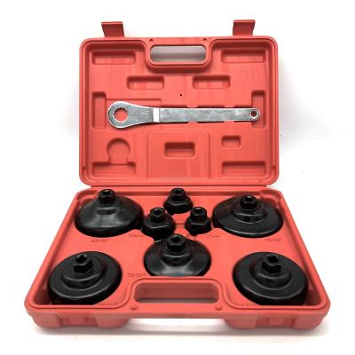 China 9PCS Universal Universal Type Black Oil Filter Cup Wrench Set Car Repair Tool for sale