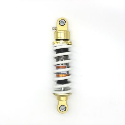 China Factory Wholesale Motorcycle Aluminum And Solid Gold 350mm Road Steel Rear Threaded Shock Absorber for sale