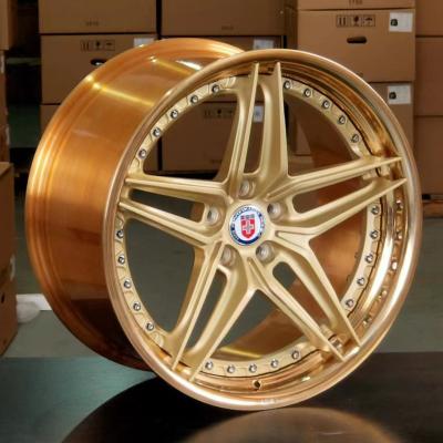 China Passanger Car Wheel Customized 2 Piece Super Deep Concave Polished Lip 6061-T6 Deep Concave Forged Wheels for sale