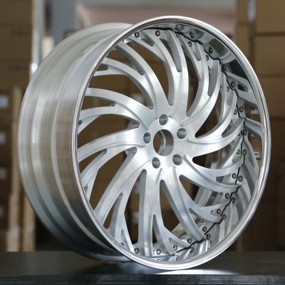 China Passanger Car Wheel 3 Piece Forged Custom Luxury Alloy Wheels Alloy Car Rim 20 21 22 23 24 26 Inch For To Modify Off Road Cars for sale