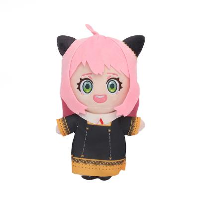 China Cartoon Toy Wholesale Spy X Family Stuffed Anya Forger Doll Chibi Anua Anime Figure With Low Plush Anime Figure Toy For Kids Gift for sale