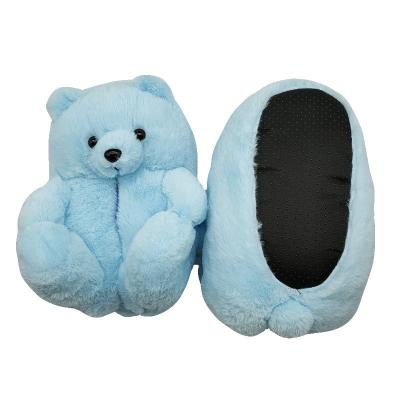 China Cushioning Soft Ladies Teddy Bear Slippers Custom Winter Women's Slippers Bedroom Fur Slides Custom Plush Cute Warm Animal Indoor Toys for sale