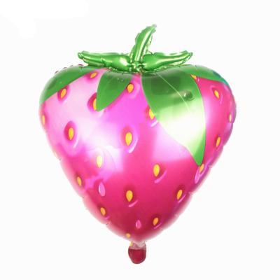 China Amazon Hot Sale Kids Gift Toy Toys Summer Theme Strawberry Watermelon Green Apple Fruit Shape Helium Foil Balloons For Party Decoration for sale