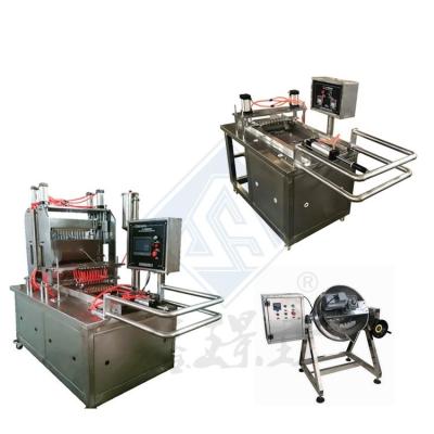 China Máquina automática de caramelos de goma para hacer caramelos de pectina, caramelos duros y suaves, caramelos de jalea y chocolate en venta