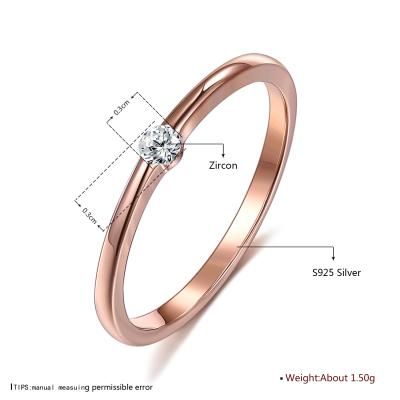 China XIXIA Fashion Jewelry 925 Sterling Silver Ring Simple Zircon CLASSIC Custom Wholesale Ring For Women for sale