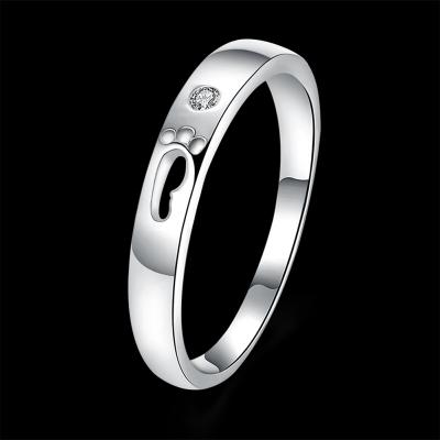 China XIXIA Fashion Jewelry 925 Sterling Silver Ring Flat Foot Cute Custom Wholesale Ring For Women Shipping And Handling - R0043 for sale