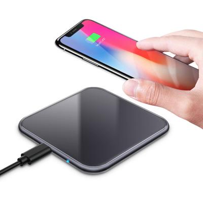 China Free Sample Adaptive Fast Charging Universal * Qi Wireless Charger With LED Light Mobile Phone Radio Charging Wireless Charger For Phone for sale