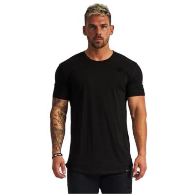 China Custom Wholesale Cotton Men's Anti-Wrinkle Gym Workout T-shirt Workout Clothing Logo 95% Sleeve Logo 95% Sport Bodybuilding Muscle Muscle Fitness Raglan T-Shirt for sale