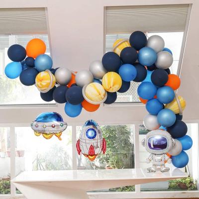 China Boy Birthday Outer Space Party Space Planet Garland Balloon Decoration Disposable Kit for sale