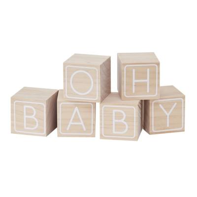 China 2021 Square Disposable New Product Wooden Products Baby Shower Guestbook Party Decoration Supplies for sale