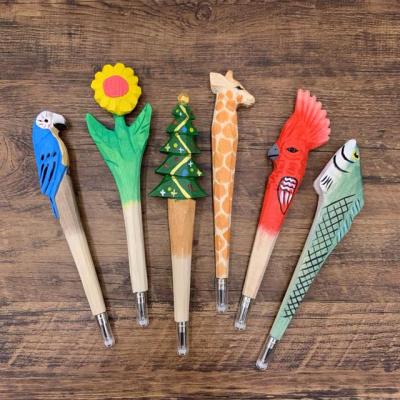 China China factory wholesale high quality wood products hand carved craft animal pen for sale