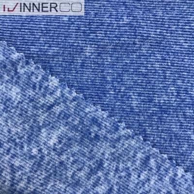 China swept & Anti-pilling Polyester Terry Fleece Fabric With Wave Stripe for sale