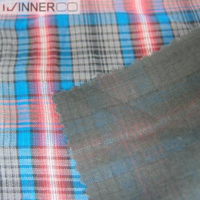 China Outwear Yarn Dyed Cotton Double Face Check Shirt Fabrics For Men for sale