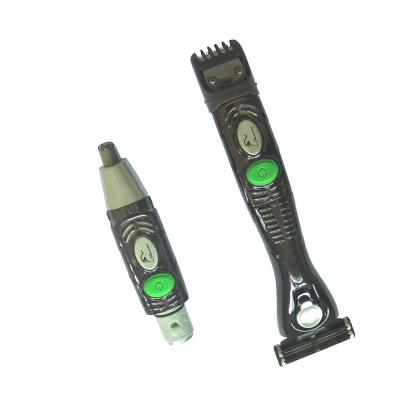 China Triple Blade 3-in-1Multifunction AAA Battery Groomer with Kit and Shorthair Trimmer Facial Beard Nose Trimmer for sale