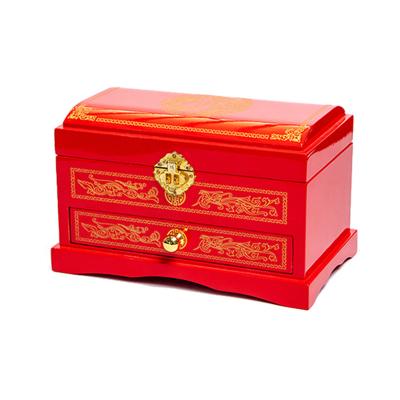 China Packaging Items Double Layers Wooden Jewelry Boxes Custom Logo Necklace Rings Earrings Jewelry Packaging Box Set for sale