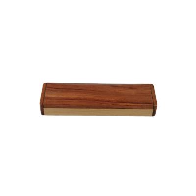 China 2021 Recyclable Chinese Manufacturer Customized Logo Double Groove Wood Pen Box for sale