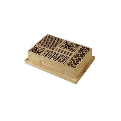 China Wholesale Recyclable Multifunctional Stationery Storage Cavity Customized Wooden Box for sale