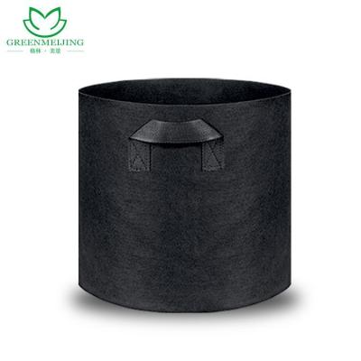 China Outdoor Wholesale Thickening Nonwoven Fabric Black Plant Grow Bags For Sale for sale