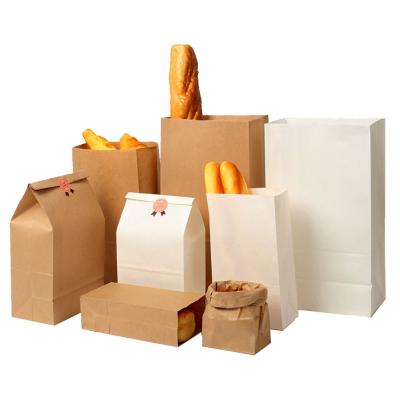 China Disposable Custom Promotional Paper Carrier Bag Bakery Paper Bag Food Delivery Paper Bags for sale