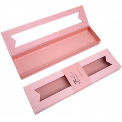 China Recycled Materials Hot Pink Apparel Gift Box Eyelash Corrugated Paper Display Books Beauty Box Cosmetics Packaging Wig Listing Shipping Carton Low MOQ for sale