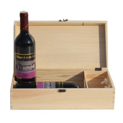 China Gift & Custom Craft Laser Engraved Logo Oak Bulk Lacquer Gift Wood Packaging Wine Box for sale