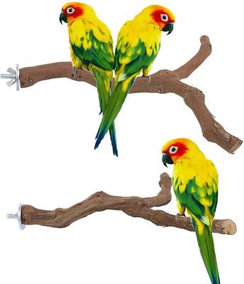 China Bird Perch Nature Wooden Stand for 3-4pcs Medium Small Parrots 412# for sale